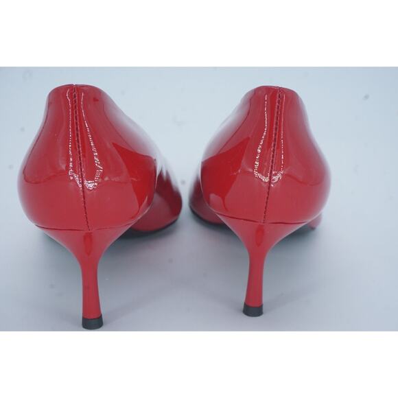 AGL Virna Red Patent Leather Ponted Toe low Heel High Pumps SZ 39.5 NIB $425 - Picture 2 of 12